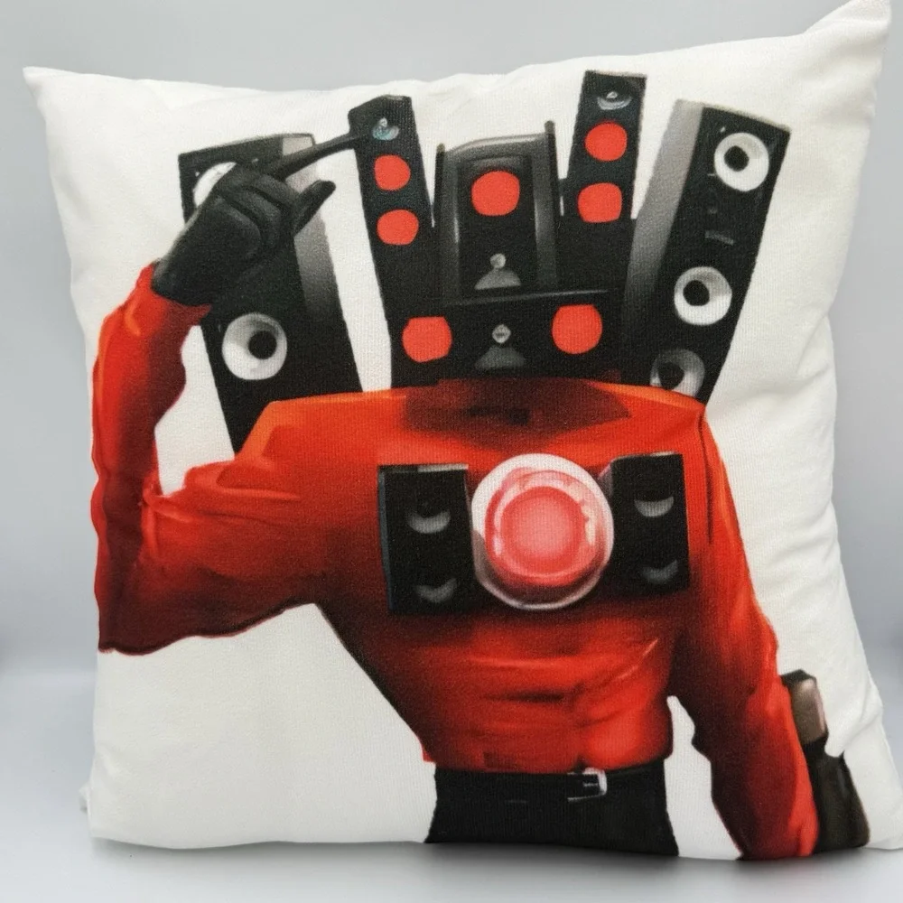 Skibidi Toilet Speakerman Pillow Bedroom Bedding Decor 16